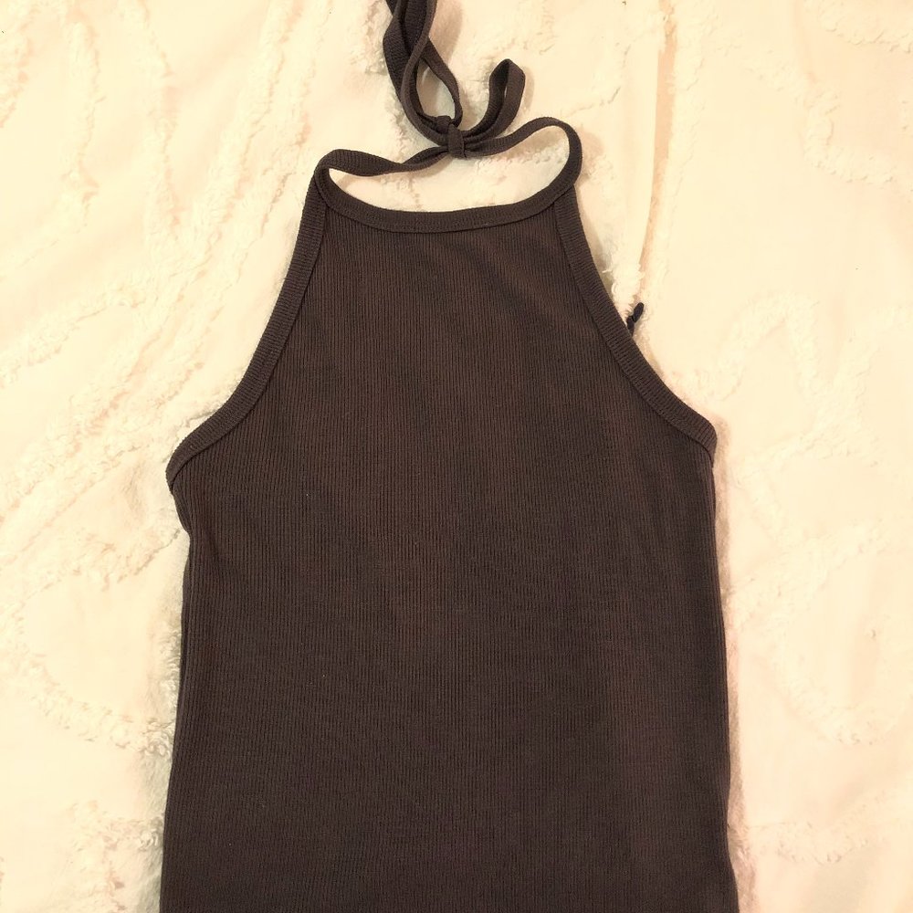 Charcoal grey halter top size XS